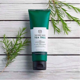 ผลิตภัณฑ์ล้างหน้า THE BODY SHOP TEA TREE 3-IN-1 WASH.SCRUB.MASK 125ml.