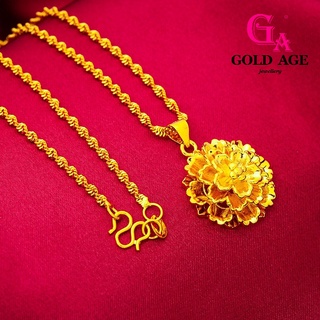 Ga เครื่องประดับแฟชั่นเกาหลี 24k กรุงเทพ จี้สเตนเลสขัดเงา สร้อยคอแม่ แต่งงาน