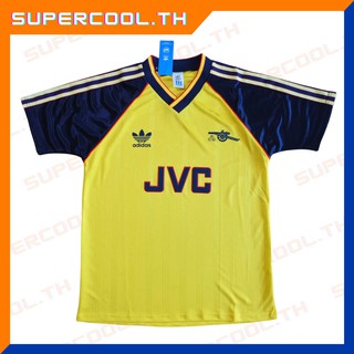 Arsenal เสื้ออาร์เซนอลย้อนยุค 1988/1989 เสื้ออาร์เซนอลรุ่นเก่า เสื้ออาร์เซน่อลเยือน เสื้ออาเซน่อลสีเหลือง