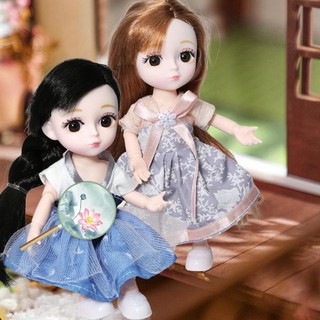 [NEW]Girl Doll ตุ๊กตาบลายธ์ 1/12BJD มีข้อต่อ ผิวขาว ขนาด 16cm ซม.