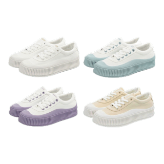 โปรโมชั่น Flash Sale : KANGOL Sneaker รองเท้าผ้าใบรุ่น New Macaron แบบผูกเชือก สีขาว,ม่วง,กากี,ฟ้า 62521601
