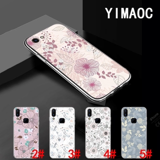 เคสโทรศัพท์มือถือแบบนิ่ม TPU ใส ลายดอกไม้ สําหรับ Vivo Y17 Y53 Y55 Y69 Y71 Y81 Y93 Y91C V5 Lite Y66 Y67 96A