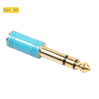 6.5mm 6.35mm 1/4inch Male to 3.5mm 1/8inch Female Jack Stereo Headphone AUX Cable Audio Adapter Plug For Guitar Plug Amplifier Jack Mix Earphones Speaker Handset MIC (Blue)