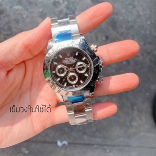 นาฬิกา ROLEX ระบบอัตโนมัติ ส่งฟรีไม่มีขั้นต่ำ ⏰ งานมิลเลอร์- นาฬิกาสายเลส มีช่องบอกวันที่- ระบบออโตเมตริก- วงในใช้งานได้