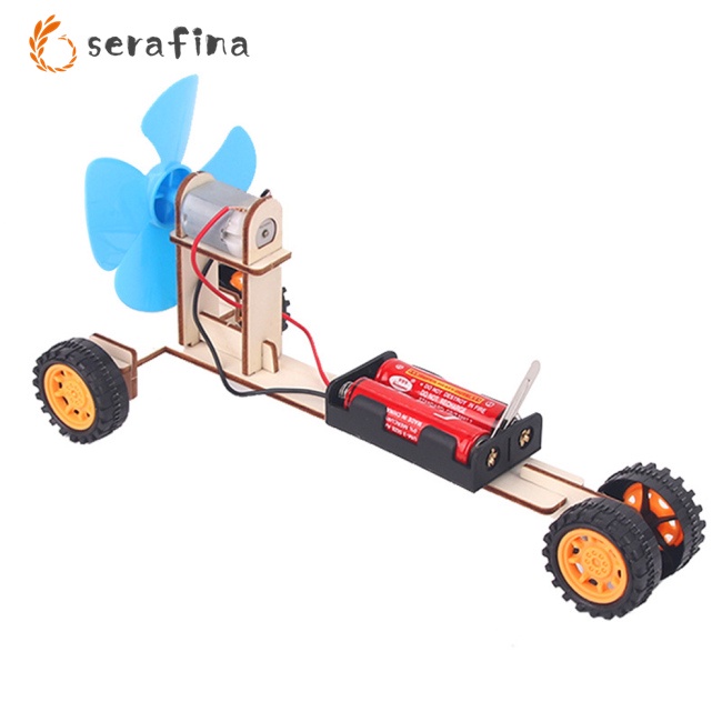 Rf ชุดโมเดลรถยนต์ไฟฟ้า แบบไม้ Diy ของเล่นเสริมการเรียนรู้วิทยาศาสตร์