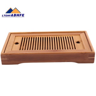 Bamboo Tea Trays Kung Fu Tea Accessories Tea Tray Table With Drain Rack 25X14X3.5Cm Chinese Tea Serving Tray Set