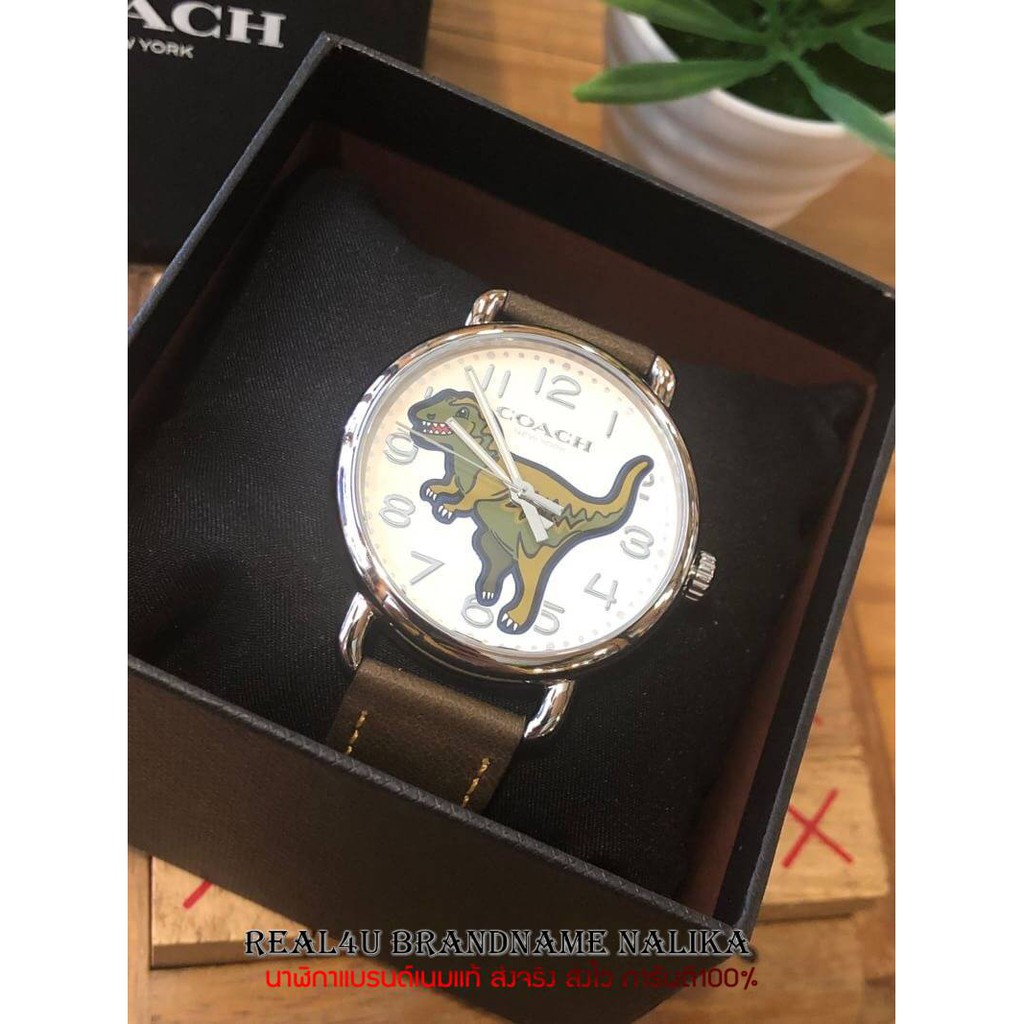 นาฬิกาข้อมือผู้หญิง Coach รุ่น 14400009 Unisex Watch #Coach Delancey Dinosaur #Coach14400009 ของใหม่ ของแท้100%