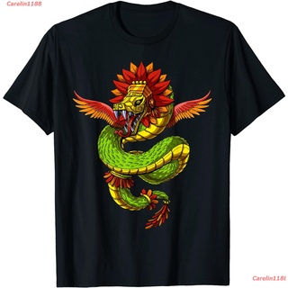 เสื้อยืดฤดูร้อนcalNew Quetzalcoatl Snake Aztec God Mythology Ancient Mayan Deity T-Shirt เสื้อยืด ดพิมพ์ลาย เสื้อยืดผ้าฝ