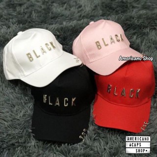 หมวกแก๊ป BLACK Cap แฟชั่น  งานปัก คุณภาพ 100%