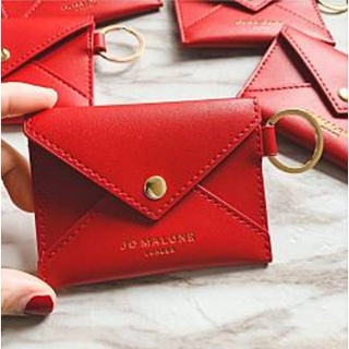 Jo Malone Red Card Case Wallet Key Ring พวงกุญแจรูปซองจดหมายสำหรับใส่การ์ด ซองจดหมาย ซองแดง กระเป๋าเครื่องสำอางแบรนด์เนม