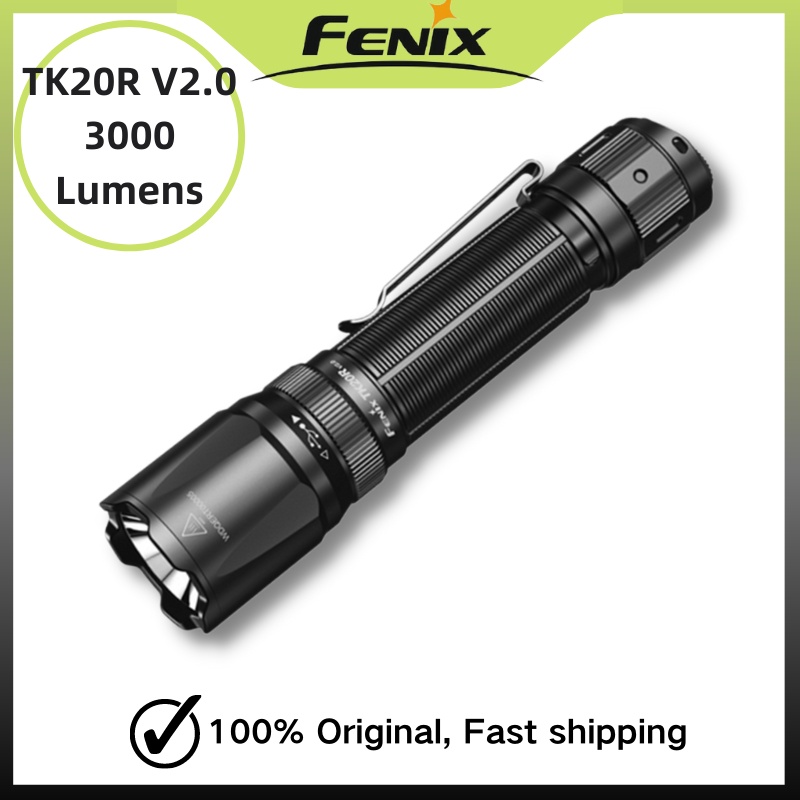 Fenix TK20R V2.0 ไฟฉาย LED 3000 ลูเมนส์ 6 โหมด สวิตช์ไฟท้ายคู่ พร้อมแบตเตอรี่ 5000mAh