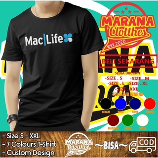 เสื้อยืดวินเทจเสื้อยืด พิมพ์ลายโลโก้ Maclife DistroS-5XL