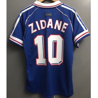 ย้อนยุค #10 ZIDANE #เสื้อกีฬาแขนสั้น ลายทีมชาติฟุตบอล FRANCE 12 HENRY 1998 ชุดเหย้า สไตล์คลาสสิก