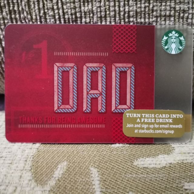 2015 Starbucks USA Card "DAD"