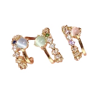 ต่างหู Gems Stone Earrings (Rose Quartz, Moonstone, Turquoise, Ash, Snow) - TGB