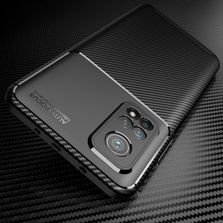 Xiaomi Mi 10T 5G / Mi 10T Pro 5G บางเฉียบ ป้องกันลายนิ้วมือ ดูดซับแรงกระแทก นุ่ม กันกระแทก คาร์บอนไฟเบอร์ เคสป้องกันด้านหลัง