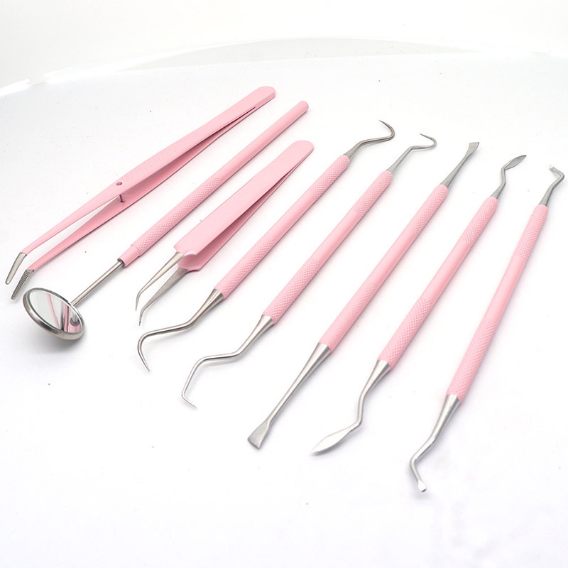 1 PC ทันตกรรมกระจก Probe Hook Pick Tweezer Sickle Tartar Scaler ฟันเลือกไม้พายทําความสะอาดฟันเครื่อง