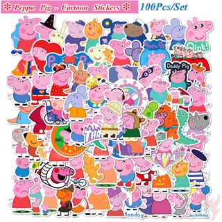 100Pcs/Set ❉ Peppa Pig Series A - Hot Cartoon TV Shows สติ๊กเกอร์ ❉ Waterproof DIY Fashion Decals Doodle สติ๊กเกอร์