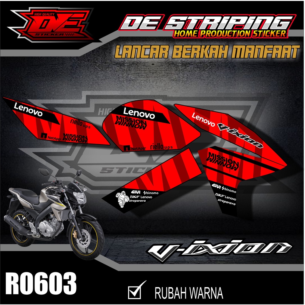 Vixion NVL Motorcycle Variation Striping Cool Semi full Motif R0603