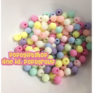 ลูกปัดสีพาสเทล 6 มิล 50 ชิ้น 20 บาท