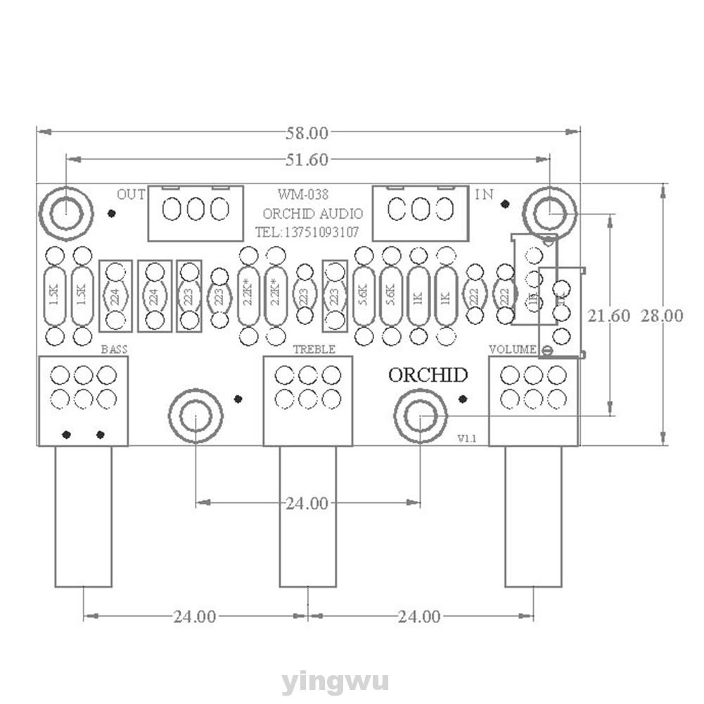 Amplifier Parts Audio Bass DIY HIFI Home Preamp Professional Treble Volume Control 2 Channels