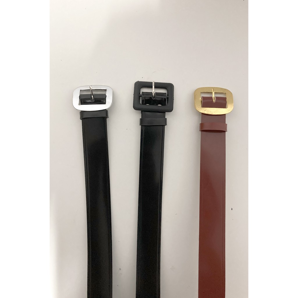 เข็มขัด นักเรียนชาย-หญิง อนุบาล - ม.ปลาย สายสีดำ-น้ำตาล ยาว 30 - 60 นิ้ว