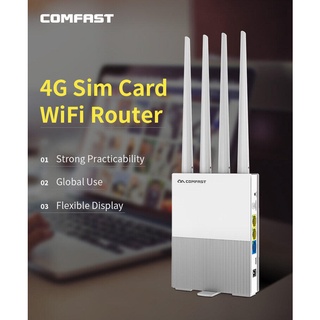 Mastersat Comfast CF-E3 300Mbps เร้าเตอร์ไร้สาย 4G Sim card โมเด็มที่มีช่องเสียบซิมการ์ด 2.4GHz รองรับซิมทุกค่าย Router