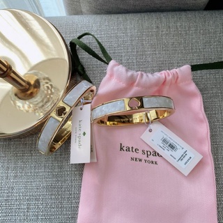 🎀 กำไล สีดำทอง C1964 / สีชมพู สีขาว O0RU2548 Kate Spade Hole Punch Spade มีถุงผ้า/ ป้ายราคา