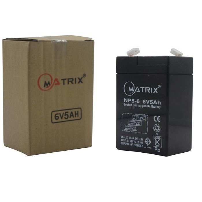 แบตเตอรี่แห้ง MATRIX 6V 5Ah ups แบตสำรอง 12V แบตเตอรี่ ยูพีเอส แบตเตอv ups แบตเตอรี่แห้ง ups แบตเตอร