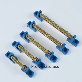บัสบาร์ทองเหลือง บาร์กราวด์ Ground Bar เทอร์มินอน ขนาด 6x9 และ 12x8 4-12 ช่อง