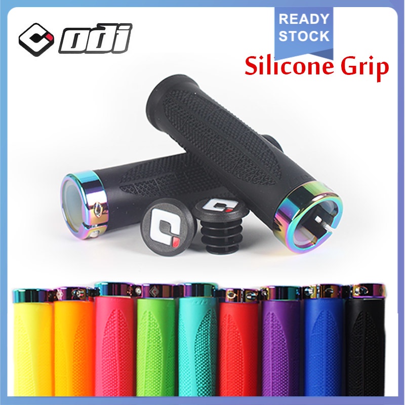 Soft Rubber Bicycle Grips With Hexagonal Aluminum Locking Clamps For MTB BMX Touring & Commute