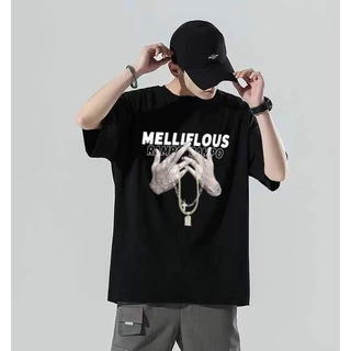 TS MEN เสื้อยืดคอกลมแขนสั้น เสื้อยืดผู้ชาย ทรงหลวม คุณภาพสูง(สีดำ สีขาว) รุ่น T50