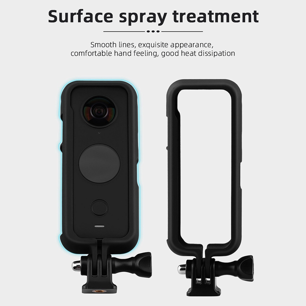 For Insta360 ONE X2 Protection Frame Vertical Expansion Adapter Mount Holder Border Cage Case Shell Sports Camera
