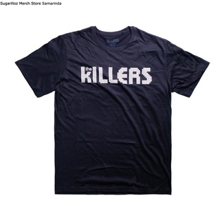 คอลูกเรือเสื้อยืดคอกลมเสื้อยืด พิมพ์ลายโลโก้ The Killers - Dots - Mผ้าฝ้ายแท้