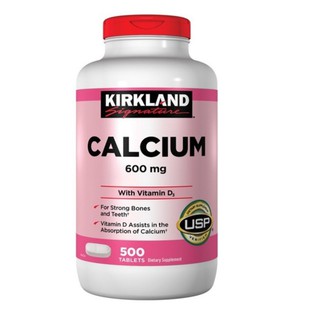 Kirkland calcium 600mg + vitamin D3 Exp.12/2023 แคลเซียม 500 เม็ด นำเข้าอเมริกา แท้💯%