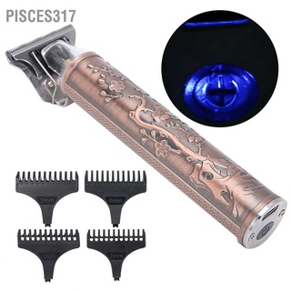 Pisces317 ปัตตาเลี่ยนตัดผมไฟฟ้า ไร้สาย แบบมืออาชีพ สําหรับร้านทําผม