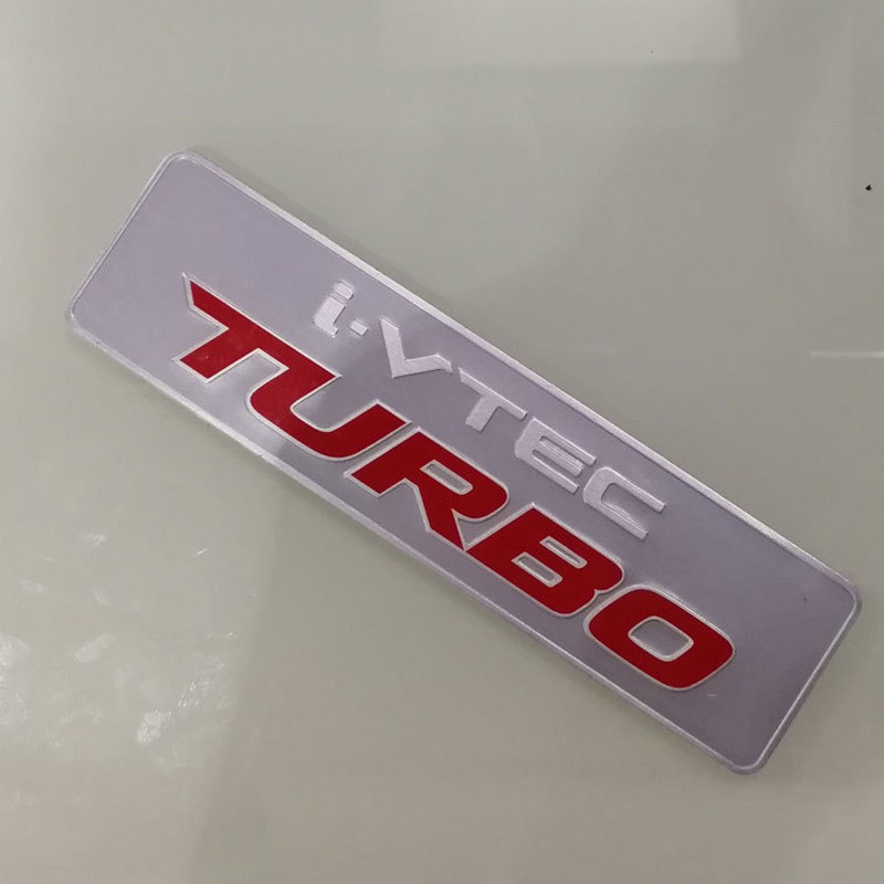 I VTEC Turbo Metal Emblem Badge Sticker บังโคลนด้านข้าง Honda IVTEC