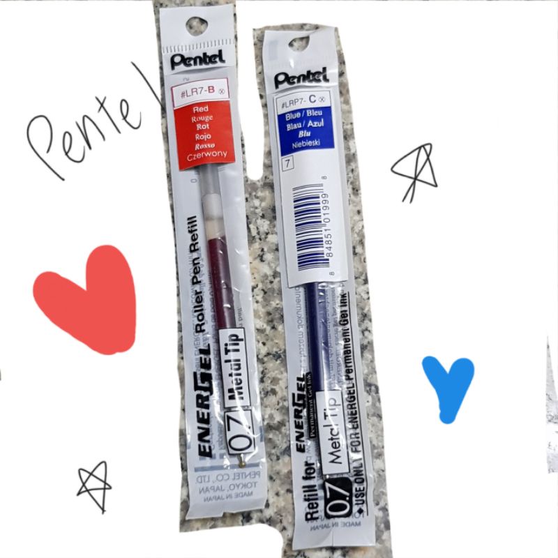 Pentel Refill for Energel 0.7 mm metal tip เพนเทล ไส้ปากกา Energel