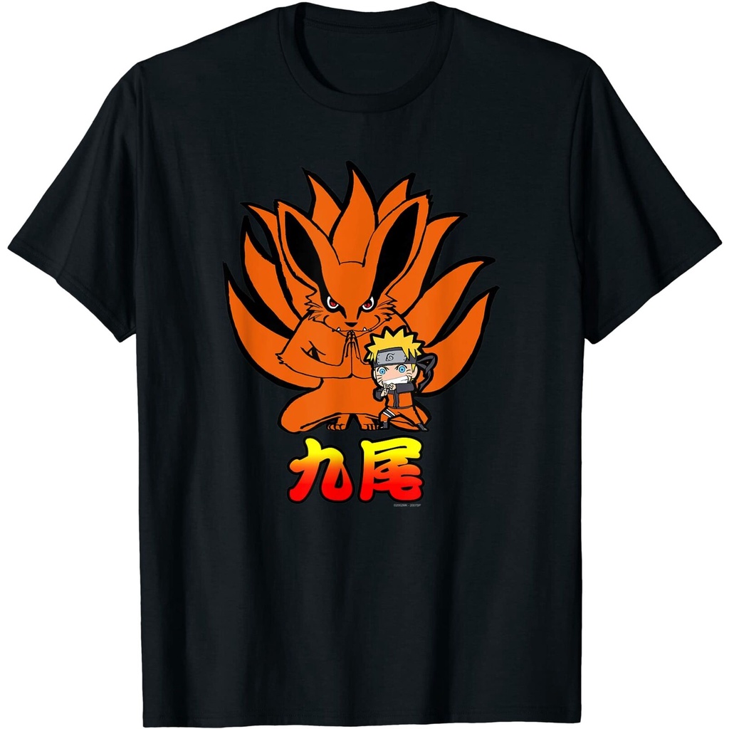 Naruto Shippuden Naruto Kurama Nine Tails Chibi เสื้อยืด