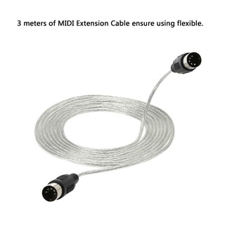 MIDI Cable สายเคเบื้ลMIDI 5 ขา สำหรับเครื่องดนตรี ยาว 1.8/3ม.