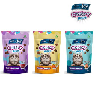 CAT n joy Crispy Bites ขนมแมวกรุบกรอบ 60g