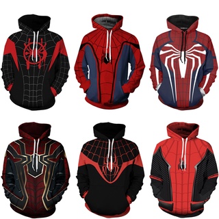 เสื้อแจ็กเก็ตคอสเพลย์ Spider-Man Superhero Avengers สําหรับผู้ชาย และผู้หญิง