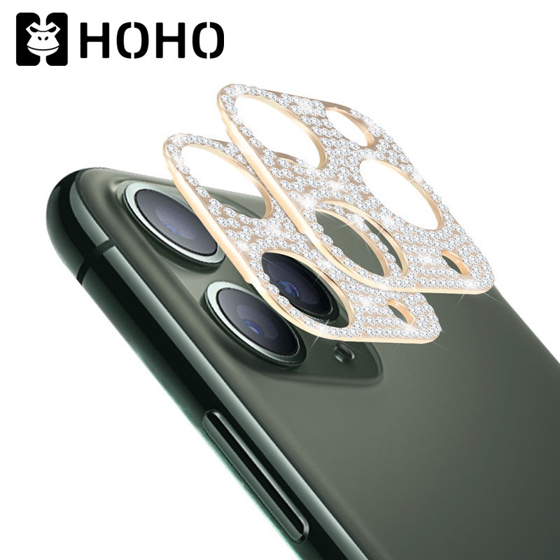ZJ🔥HOHOฟิล์มเลนส์กล้อง ประดับเพชร ใช้สำหรับ iPhone14 Plus 12 11 13 14 Pro Max 12 13 Miniฟิล์มเลนส์กล