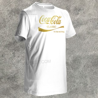 เสื้อยืด cocacola เสื้อยืดแฟชั่น เสื้อคอกลม สวมใส่ได้ทั้งหญิงและชาย ผ้าคอตตอลหนานุ่ม 100% สวมใส่ได้ทั้งผู้หญิงและชาย