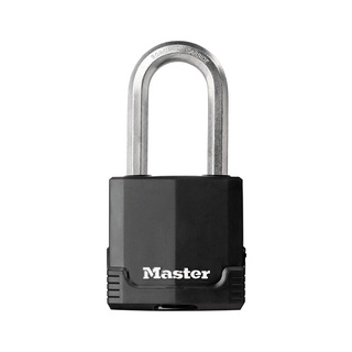 🔥ยอดนิยม!! กุญแจลูกปืนหุ้มไวนิลคล้องคอยาวเหล็ก MASTER LOCK รุ่น M515EURDLH ขนาด 51 มม. สีดำ 🚚พิเศษ!!✅