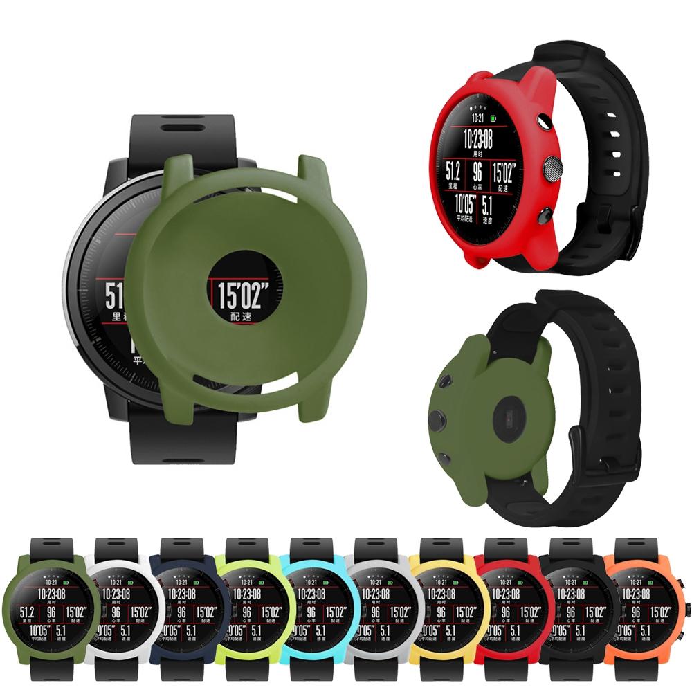 ปลอกหุ้มซิลิโคนสำหรับป้องกันตัวเองสำหรับ Huami Amazfit Stratos Sports Watch 2 /2S นาฬิกา