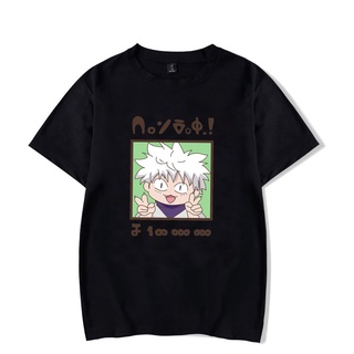 เสื้อยืดแขนสั้นลําลอง พิมพ์ลายอนิเมะ Hunterxhunter Hxh Gon Killua สีดํา แฟชั่นฮาราจูกุ สําหรับผู้ชาย 2022S-5XL