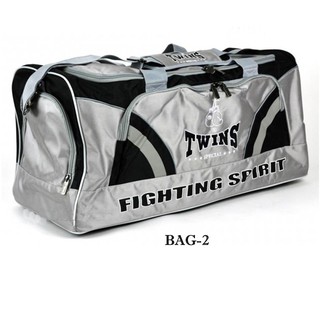 Twins Special Gym Bag Bag-2 Gray Boxing Equipment Large Waterproof Nylon Muay Thai MMA K1 กระเป๋ายิม  ทวินส์ สเปเชียล