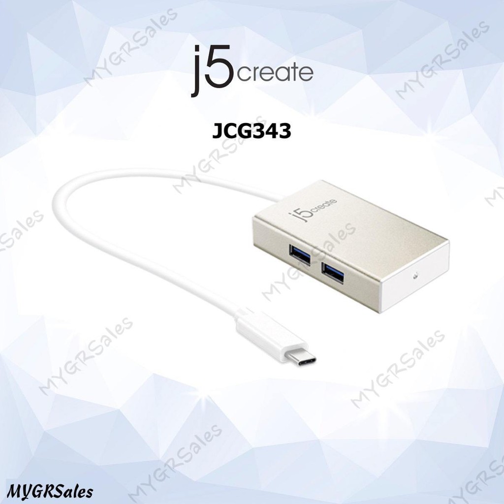 J5create JCH343 ฮับ USB Type-C 4 พอร์ต