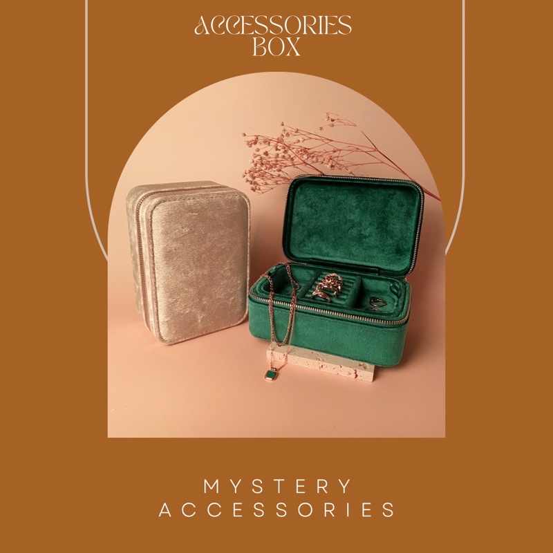 [3.3 ลดสูงสุด 200.- โค้ด R6D984] B315-B316: Accessories Box | Mystery Accessories กระเป๋าใส่เครื่องประดับ กำมะหยี่